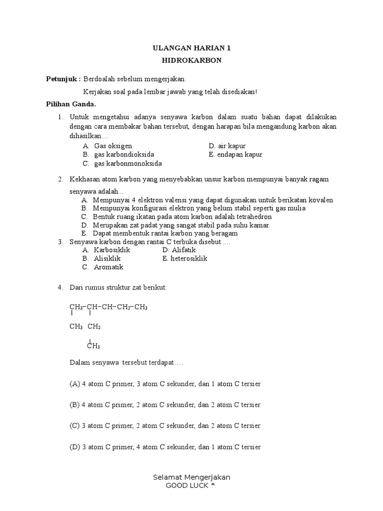 Kekhasan Atom Karbon Yang Menyebabkan Unsur Karbon