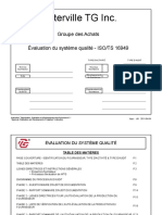 Evaluation Du Systeme Qualite Des Fournisseurs ISO TS 16949