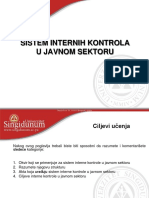 Sistem Internih Kontrola U Javnom Sektoru