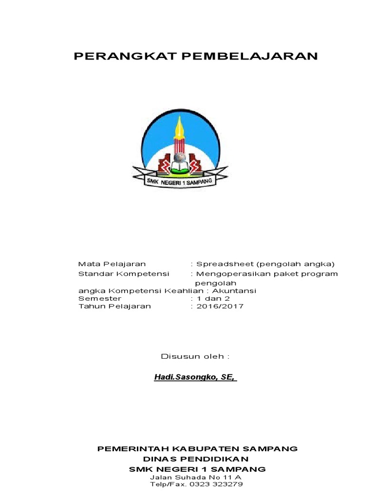 Mengoperasikan Paket Program Pengolah Angka