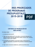 4 - Indicadores Priorizados de Programas Presupuestales