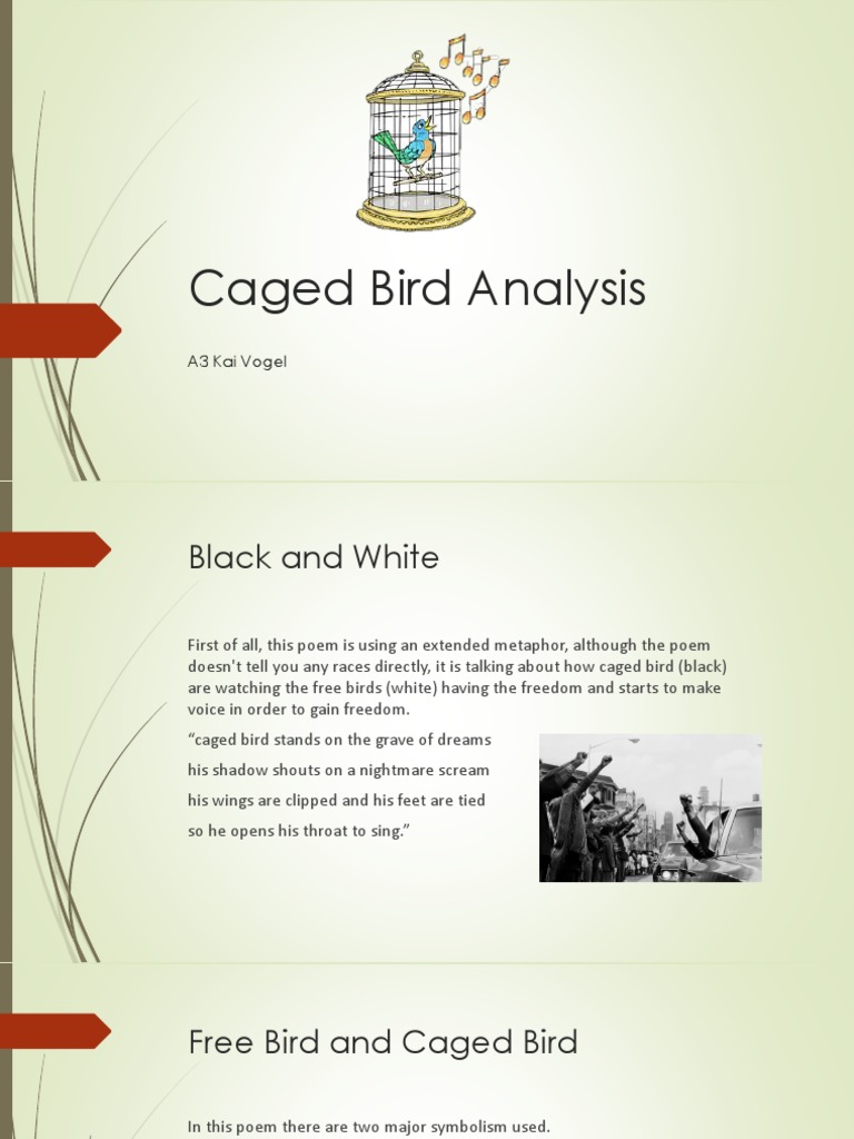 thesis statement for caged bird poem