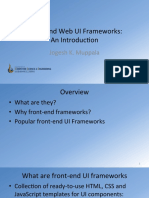 Front-End Web UI Frameworks: An Introduc8on: Jogesh K. Muppala