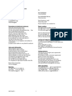 Composition 1. Formal Letter:: Expressions To Introductory Sentences: Regret, Apology