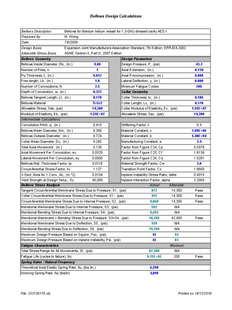 Ejma7r2 Bellows Worksheet 1 | PDF | Young's Modulus | Mechanical ...