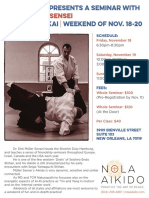 Dirk Mueller Sensei Seminar at NOLA Aikido November 2016 Flyer