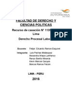 Casación Laboral sobre despido incausado y exoneración del trabajador