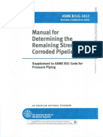 Asme b31.g 2012 Manual For Determining The Remaining Strenght of Corroded Pipelines
