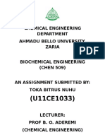Chemical Engineering Department Ahmadu Bello University, Zaria