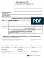 Cub Scout Pack 170 Expense Reimbursement Form