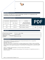 Resume Sample for B.E. Freshers in Computer Science