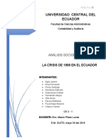 La Crisis de 1999 en El Ecuador