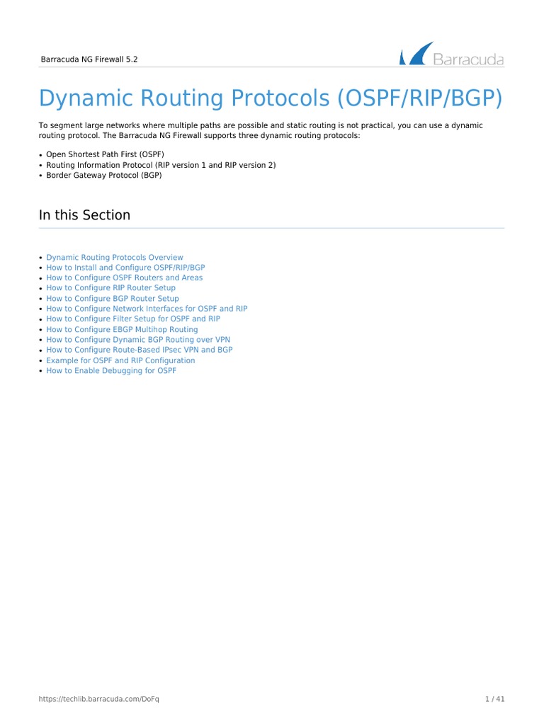 Dynamic Routing Protocols (OSPF/RIP/BGP) | PDF | Routing | Router ...