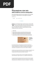 Pesquisadores Criam Tela Eletrostática Contra Mosquitos