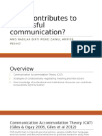 What Contributes To Successful Communication?: Anis Nabilah Binti Mohd Zainul Arifien P85447