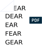 Clear Dear EAR Fear Gear
