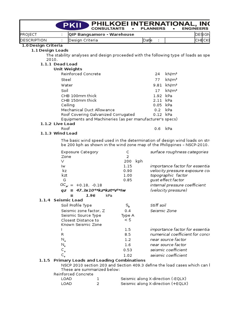 Bangsamoro Warehouse Structural Design | PDF | Structural Steel ...