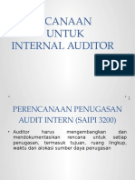 Perencanaan Audit Untuk Internal Auditor