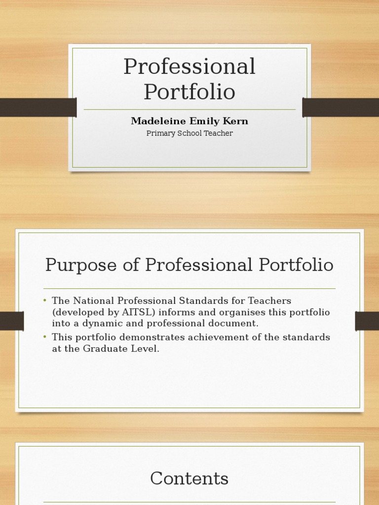 Graduate Teacher Professional Portfolio | PDF | Learning | Educational ...