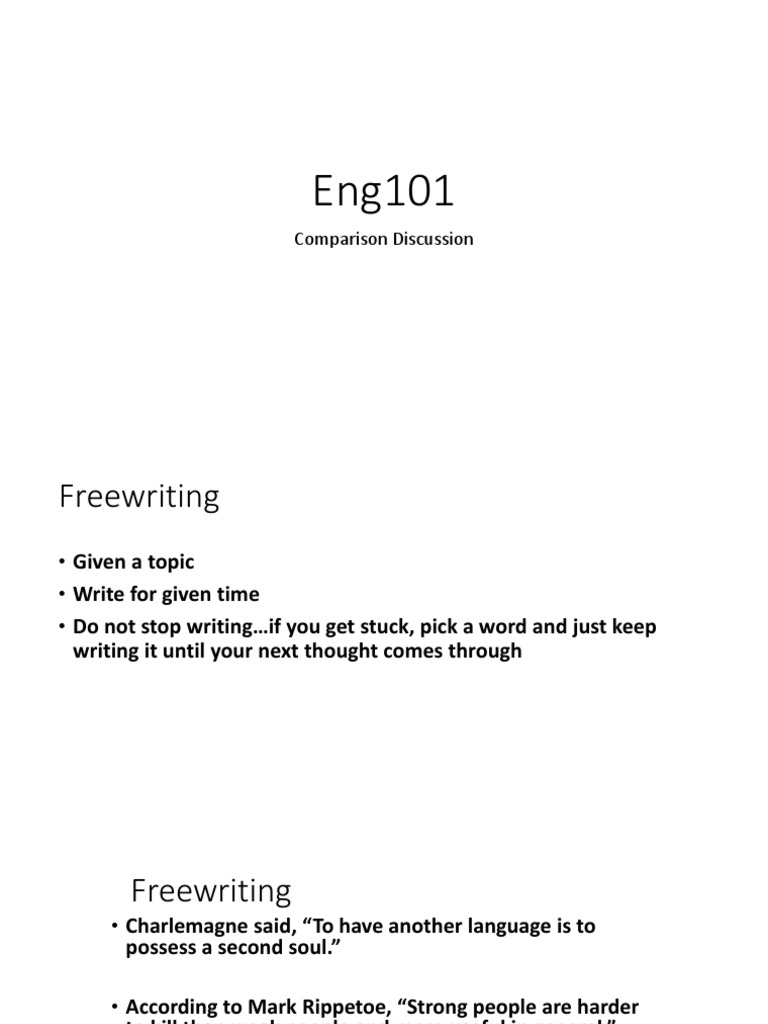 Eng101 Comparison Essay Guidelines | PDF | Essays | Writing
