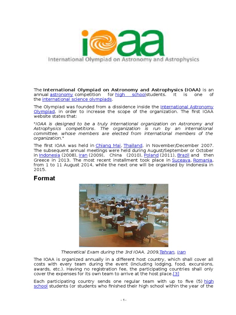 International Olympiad on Astronomy | PDF | Science And Technology ...