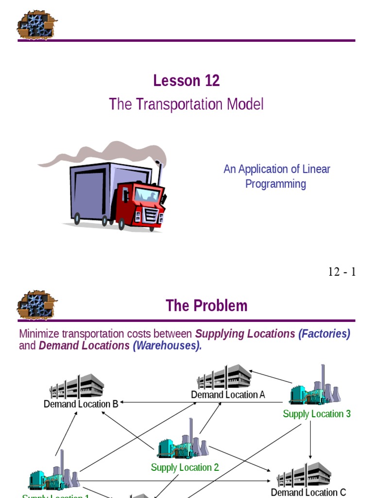 12 Transportation Model LP | PDF | Linear Programming | Applied Mathematics