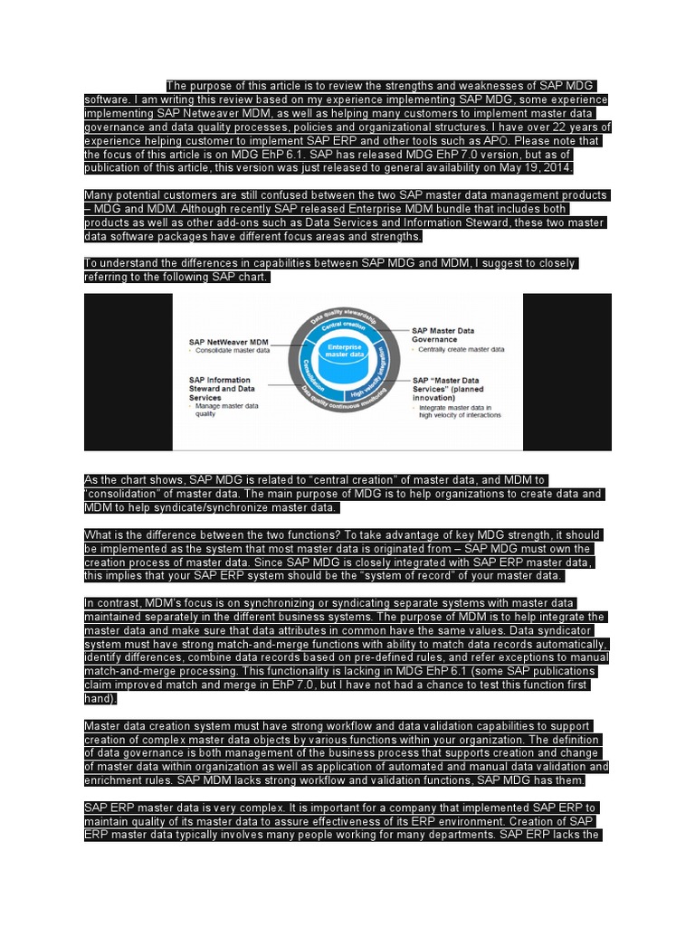 SAP intelligence overview