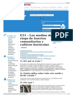 E51 – Los Medios de Riego de Huertos Comunitarios y Cultivos