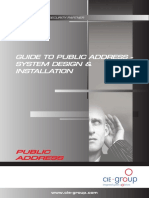 Sound Advice - CIE Guide To PA Installs