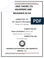 The Seat Theory, Its Development and Relevance in Ica: Submitted To: Ms. Apoorvi Shrivastava