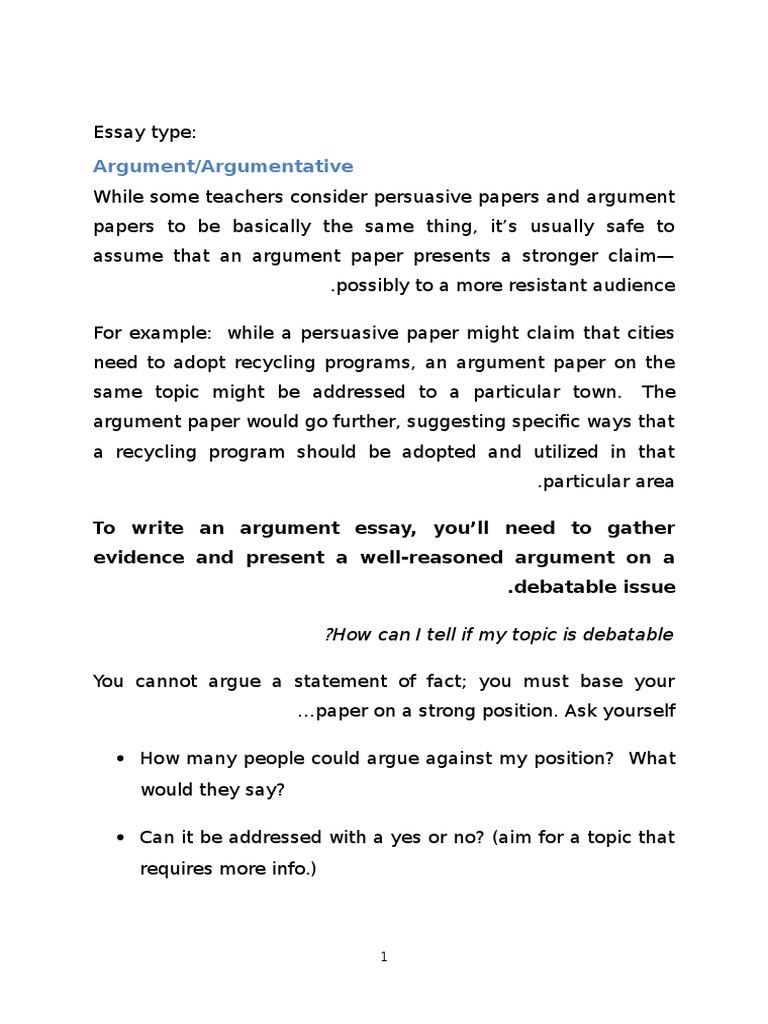 Argumentative essay example image