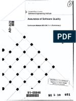 Assurance of Software Quality: Curriculum Module SEI-CM-7-1.1 (Preliminary)