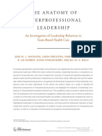 The Anatomy of Interprofessional Leadership: An Investigation of Leadership Behaviors in Team-Based Health Care