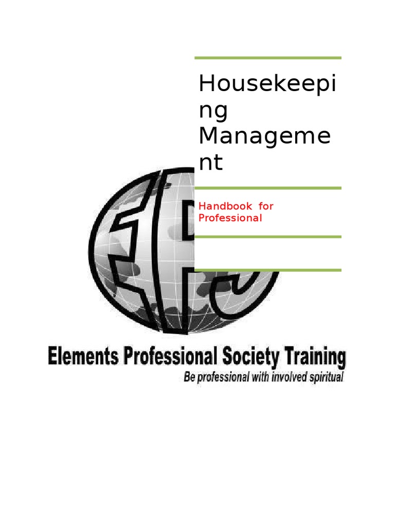 Housekeeping Department Handbook PDF