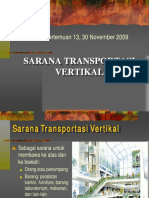 Kuliah 13 - Sarana Transportasi Vertikal