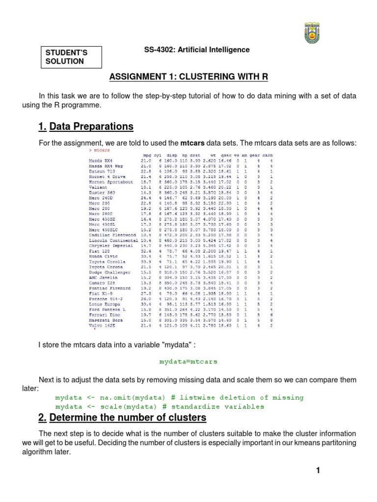 Clustering Analysis with R: K-means & Hierarchical | PDF | Cluster ...