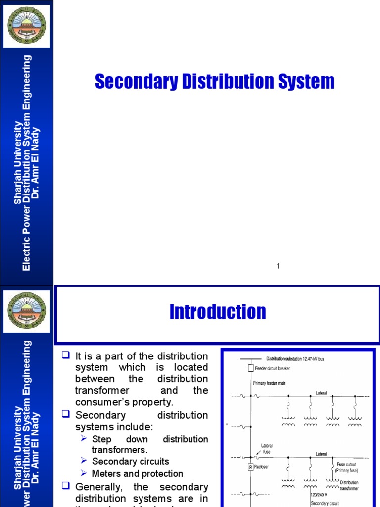 Week 10 Secondary Distribution System Final Version Electric