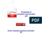Properties of Polymers Van Krevelen PDF