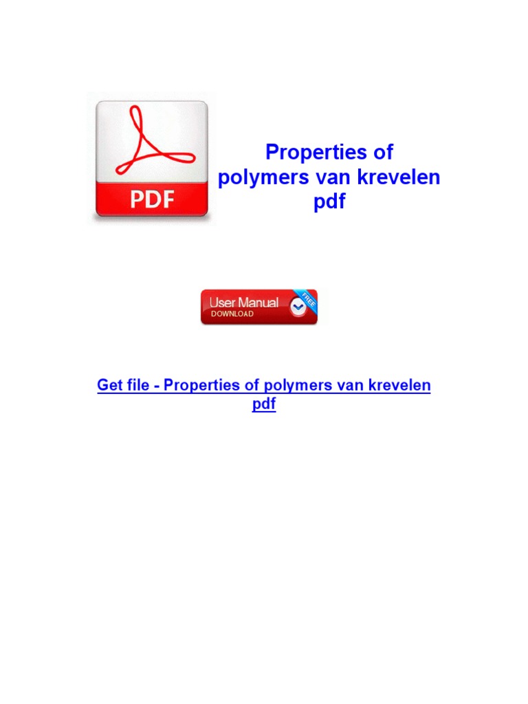 Properties of Polymers: Van Krevelen | PDF