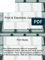 Differences Between Print and Electronic Journalism