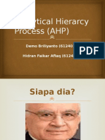 Analytical Hierarcy Process AHP