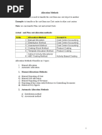 Allocation Methods