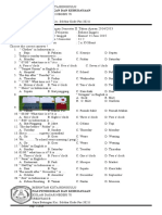 Soal Ulngan Bahasa Inggris Kelas 2