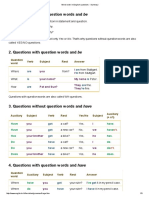 Word Order in English Questions - Summary