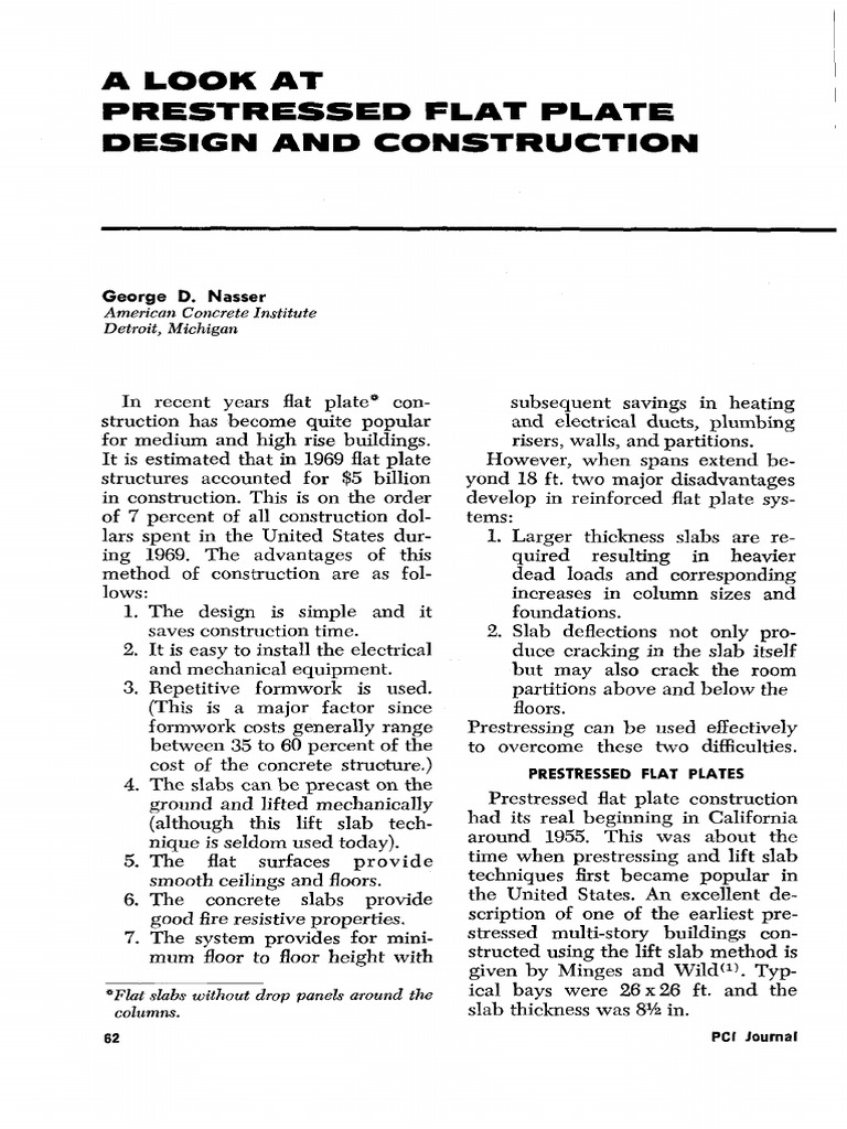 Prestressed Flat Plate Design Guide | PDF | Prestressed Concrete ...
