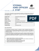 JOB NO. 3167: International Admissions Officer