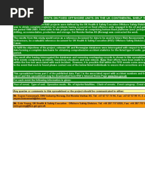 Rr566 Occupational Safety And Health Spreadsheet