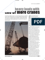Safely lifting heavy loads with multiple cranes