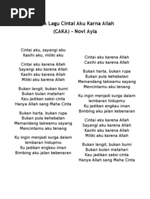 Arti Dari Lagu Cintai Aku Karena Allah لم يسبق له مثيل الصور