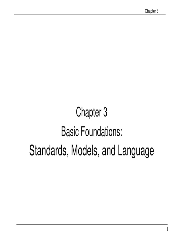 Standards, Models, and Language: Basic Foundations | PDF | Osi Model ...